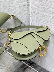 Dior Saddle Bag with Strap Pastel Peyote Green Pearlescent - 2