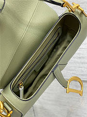 Dior Saddle Bag with Strap Pastel Peyote Green Pearlescent - 3