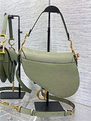 Dior Saddle Bag with Strap Pastel Peyote Green Pearlescent - 5