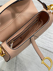 Dior Saddle Bag with Strap Warm Taupe Grained Calfskin - 5
