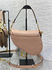 Dior Saddle Bag with Strap Warm Taupe Grained Calfskin - 6