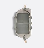 Medium Dior Toujours Bag Stone Gray Macrocannage Calfskin - 5