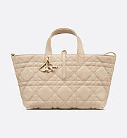 Medium Dior Toujours Bag Powder Beige Macrocannage Calfskin - 3