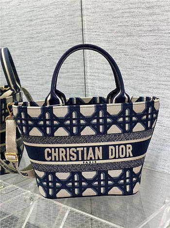 Dior Hat Basket Bag Blue and Gold