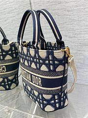Dior Hat Basket Bag Blue and Gold - 2