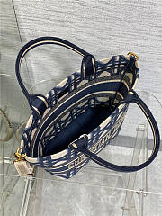 Dior Hat Basket Bag Blue and Gold - 3