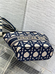 Dior Hat Basket Bag Blue and Gold - 5