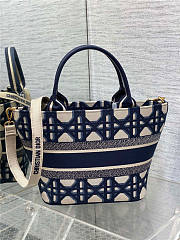 Dior Hat Basket Bag Blue and Gold - 4