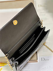 Dior Top Handle Bag Latte Patent Black Cannage Calfskin - 5