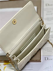 Dior Top Handle Bag Latte Patent Cream Cannage Calfskin - 3