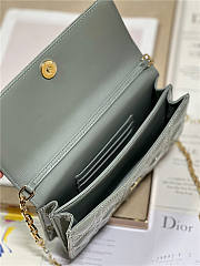 Dior Top Handle Bag Latte Patent Olive Cannage Calfskin - 4