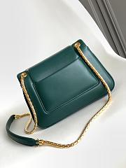 BVLGARI REVERSE FOREVER SHOULDER BAG GREEN 22.5X15X7CM - 3
