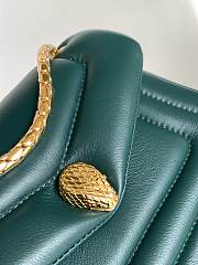 BVLGARI REVERSE FOREVER SHOULDER BAG GREEN 22.5X15X7CM - 4
