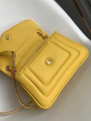 BVLGARI REVERSE FOREVER SHOULDER BAG YELLOW 22.5X15X7CM - 3