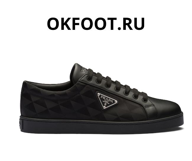 Prada Leather and Re-Nylon sneakers Black - 1