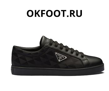 Prada Leather and Re-Nylon sneakers Black
