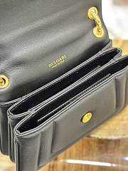 BVLGARI REVERSE MICRO TOP HANDLE BAG BLACK 22X15X7CM - 2