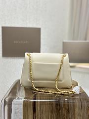 BVLGARI REVERSE MICRO TOP HANDLE BAG CREAM 22.5X15X7CM - 2