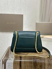 BVLGARI REVERSE MICRO TOP HANDLE BAG GREEN 22X15X7CM - 2