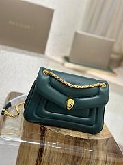 BVLGARI REVERSE MICRO TOP HANDLE BAG GREEN 22X15X7CM - 4