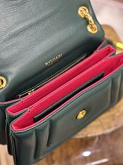 BVLGARI REVERSE MICRO TOP HANDLE BAG GREEN 22X15X7CM - 5