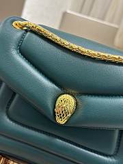 BVLGARI REVERSE MICRO TOP HANDLE BAG GREEN 22X15X7CM - 6