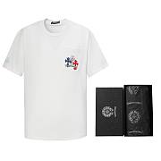 Chrome Hearts Multi Color Cross Cemetery T-shirt White - 1