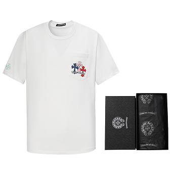 Chrome Hearts Multi Color Cross Cemetery T-shirt White