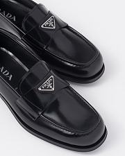 Prada Brushed Leather Loafers Black - 2