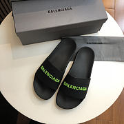 Balenciaga Pool Slide Sandal Black Green - 6