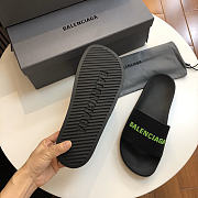 Balenciaga Pool Slide Sandal Black Green - 4