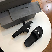Balenciaga Pool Slide Sandal Black White - 5