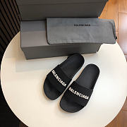Balenciaga Pool Slide Sandal Black White - 4