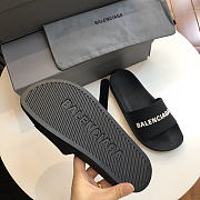 Balenciaga Pool Slide Sandal Black White - 2