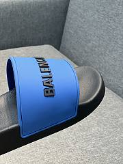 Balenciaga Pool Slide Sandal In Black Blue - 6