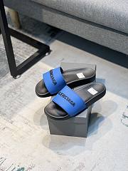 Balenciaga Pool Slide Sandal In Black Blue - 5