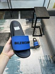 Balenciaga Pool Slide Sandal In Black Blue - 4
