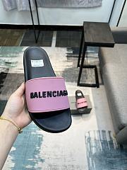 Balenciaga Pool Slide Sandal In Black Pink - 2