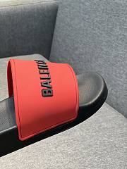 Balenciaga Pool Slide Sandal In Black Red - 6