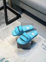 Balenciaga Pool Slide Sandal In Blue Sky - 5