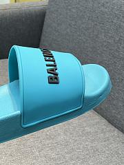 Balenciaga Pool Slide Sandal In Blue Sky - 3