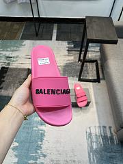 Balenciaga Pool Slide Sandal In Fluo Pink - 4