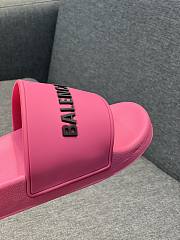 Balenciaga Pool Slide Sandal In Fluo Pink - 3