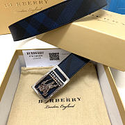 Burberry Knight Belt Black Silver - 3