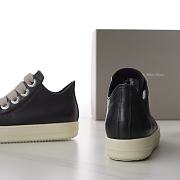 Rick Owens DRKSHDW Low Sneakers Black White Leather (Big shoelace version) - 6