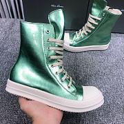 Rick Owens DRKSHDW High Top Green Metallic - 4