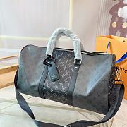 LV Keepall Bandoulière Black Grey 50 Size 50 x 29 x 23cm - 5