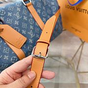LV Keepall Bandoulière Denim Blue 50 Size 50 x 29 x 23cm  - 2