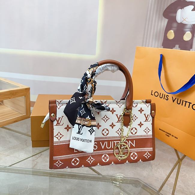 LV Crossbody Ladies Handbags Red White Size 25cm  - 1