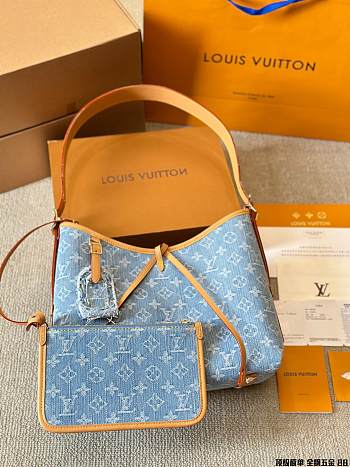 LV Carry Denim Blue Size 29 x 24 x 12 cm